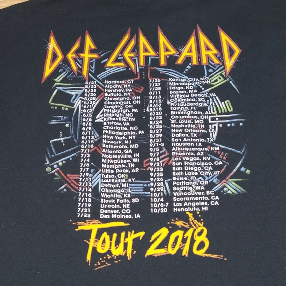 Gildan Other - Def Leppard 2018 Concert Tour promo T shirt size M